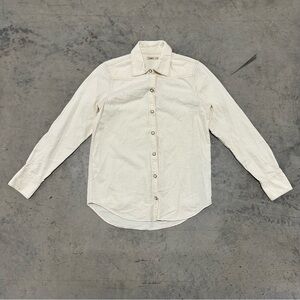 Faherty Out West Shirt ivory western pearl snap shirt Women’s Sz S